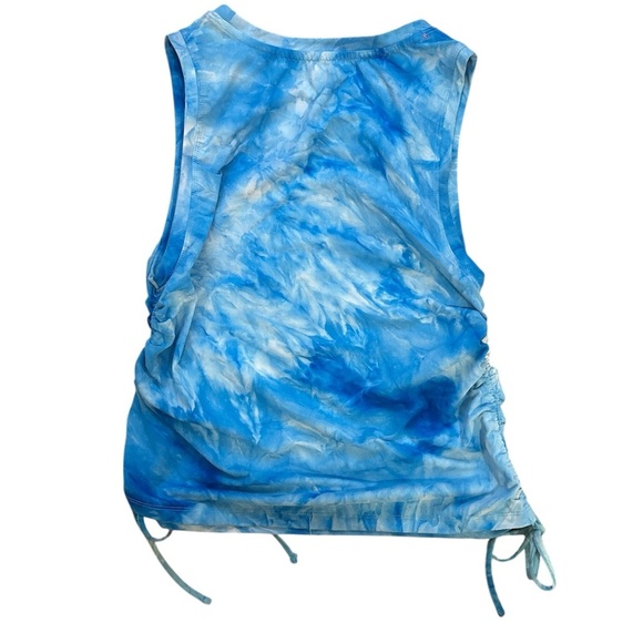 Juicy Couture Sport Blissful Blue Tie Dye Side Tie Tank Top | Size Small - Picture 4 of 6